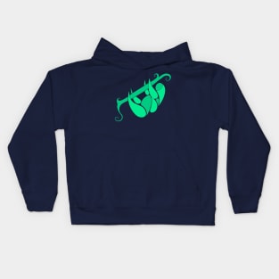 Green Sloth Kids Hoodie